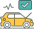 Automóvil de gamas económicas y eficientes en color amarillo, ideal para transporte cotidiano y económico en Chile.